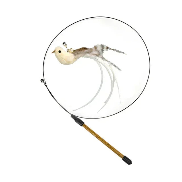 Simulation Bird Cat Toys Funny Interactive Peacock with Bell Cat Stick Toy for Kitten Playing Teaser Wand Toys Pet Cats Supplies Quick Pick Grocers