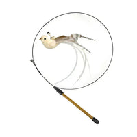 Simulation Bird Cat Toys Funny Interactive Peacock with Bell Cat Stick Toy for Kitten Playing Teaser Wand Toys Pet Cats Supplies Quick Pick Grocers