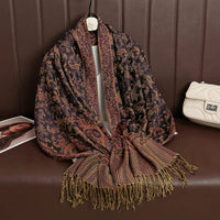 Luxury Brand Autumn Cashmere Pashmina Shawl Lady Wrap Warm Winter Scarves Design Print Female Foulard Cotton Stoles Scarf 2023 Quick Pick Grocers