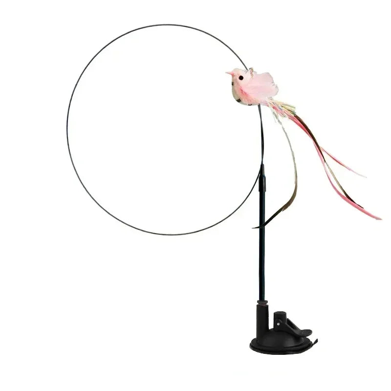 Simulation Bird Cat Toys Funny Interactive Peacock with Bell Cat Stick Toy for Kitten Playing Teaser Wand Toys Pet Cats Supplies Quick Pick Grocers
