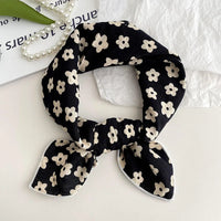 55cm Laies Headband Cotton Linen Square Scarf Women Korean College Girls Fashion Spring Autumn New Style Elegant Neck Scarves Quick Pick Grocers