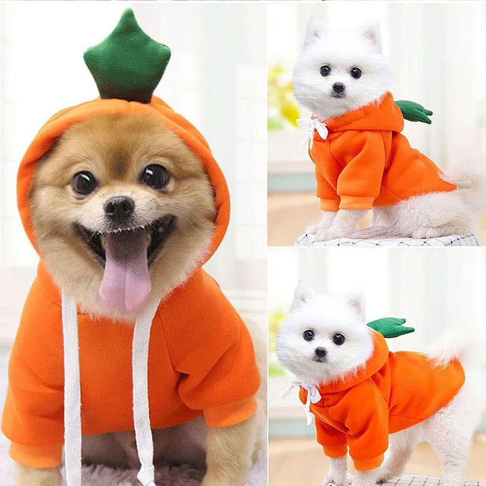 Cute Dog Hoodie Pet Fruit Clothes Funny Dog Cat Coats with Hat Halloween Cosplay Costume Dogs Hooded Sweatshirt for Puppies Cat Econic Blanks