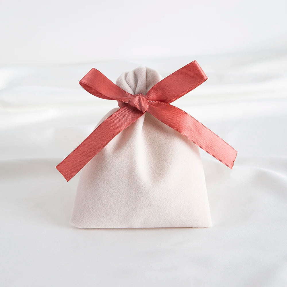 10pcs Green Jewelry Velvet Bag Ribbon Bowknot Pouches Gift Display Packing Storage Wedding Favors Travel Candy Drawstring Pocket Purest Peak