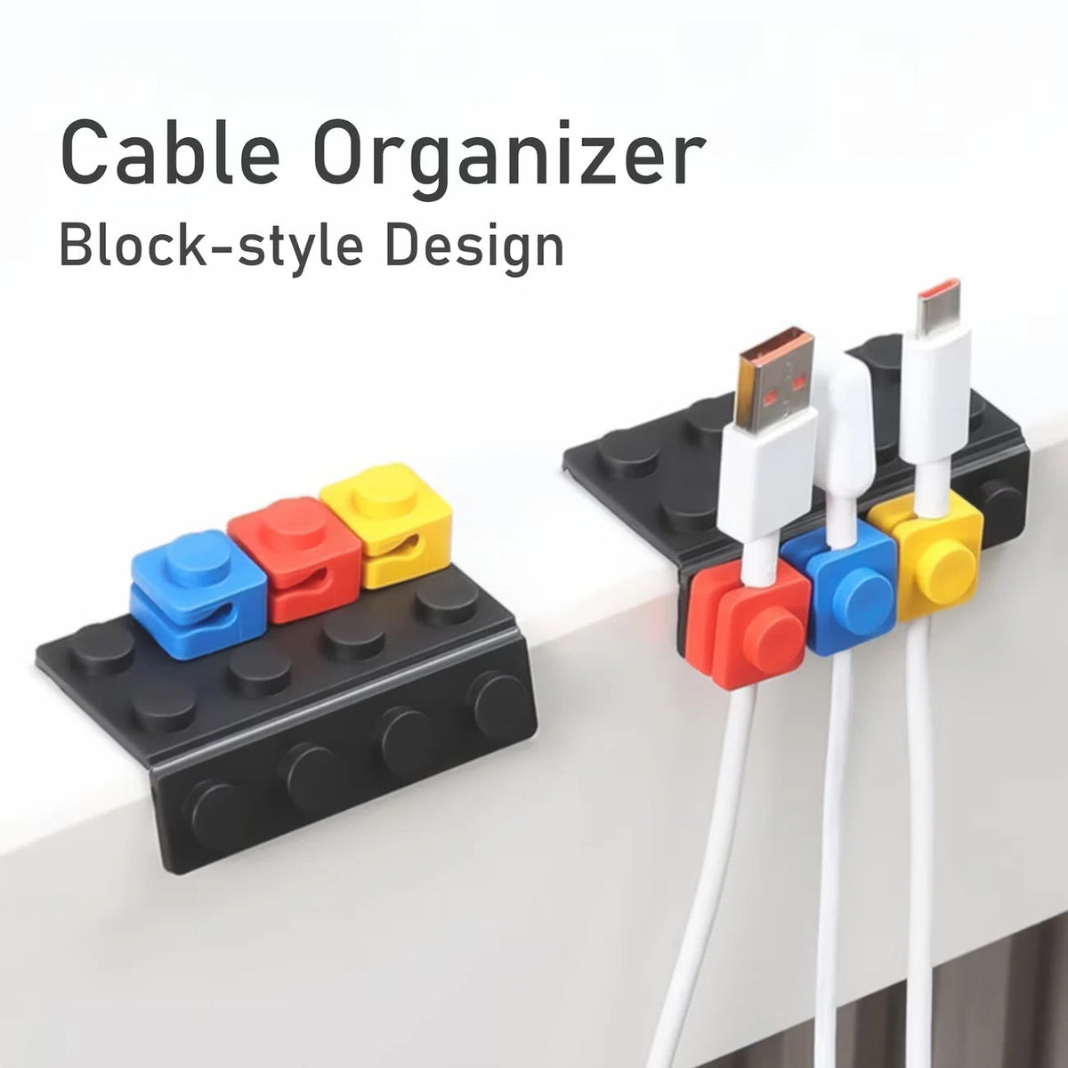 2 Sets of Modular Cable and Data Cable Organization, Modular DIY Design, Suitable for Desktop/Home Use, Desktop Organization Quick Pick Grocers