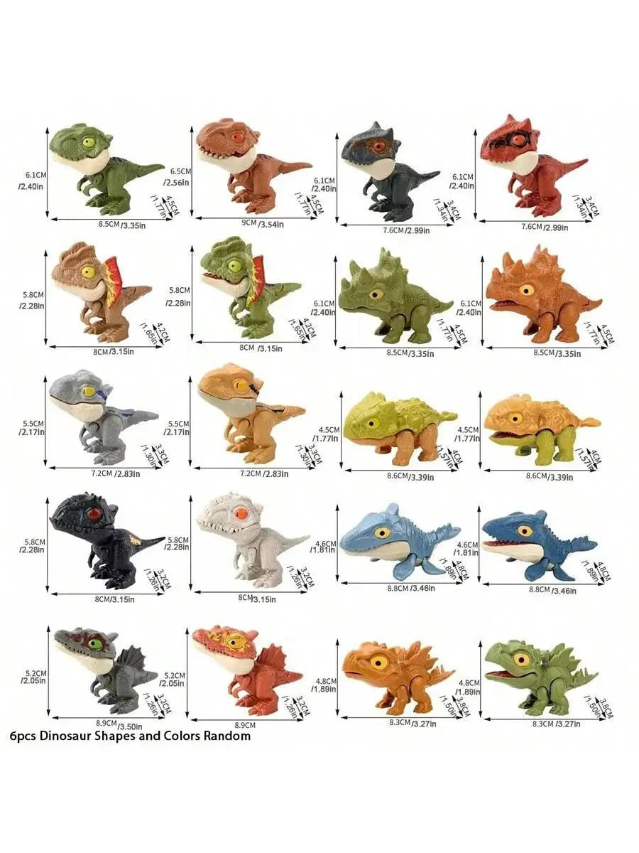 5/10PCS Finger-biting Dinosaurs Movable Joints Size Simulation Dinosaur Model Toys Children Educational Toys Children Christmas Econic Blanks