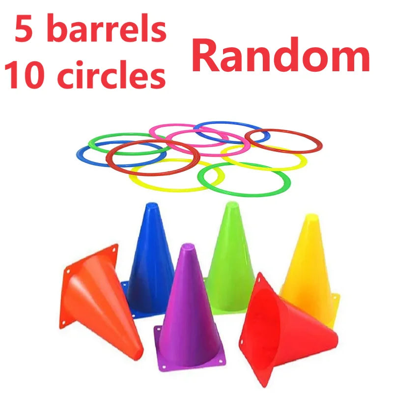 Children's Fun Ring Throwing Game Outdoor Throwing Plastic Circle Parent-child Interactive Competition Kids Sense Training Quick Pick Grocers
