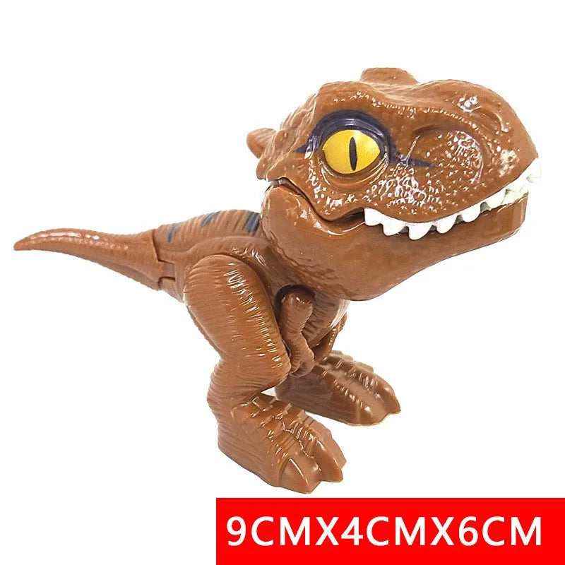Jurassic Finger Dinosaur Triceratops Tyrannosaurus Model Toys for Kids Creative Finger Biting Dinosaurs Interactive Toy Boy Gift Quick Pick Grocers