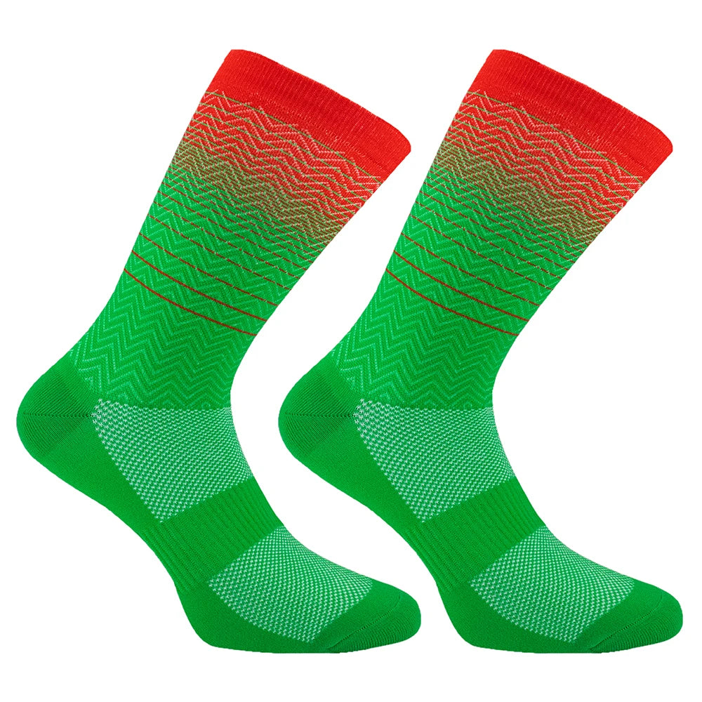 Cycling Socks Men Women Running Socks Breathable Wear-resistant Camping Hiking Socks Tube Compression Sports Socks