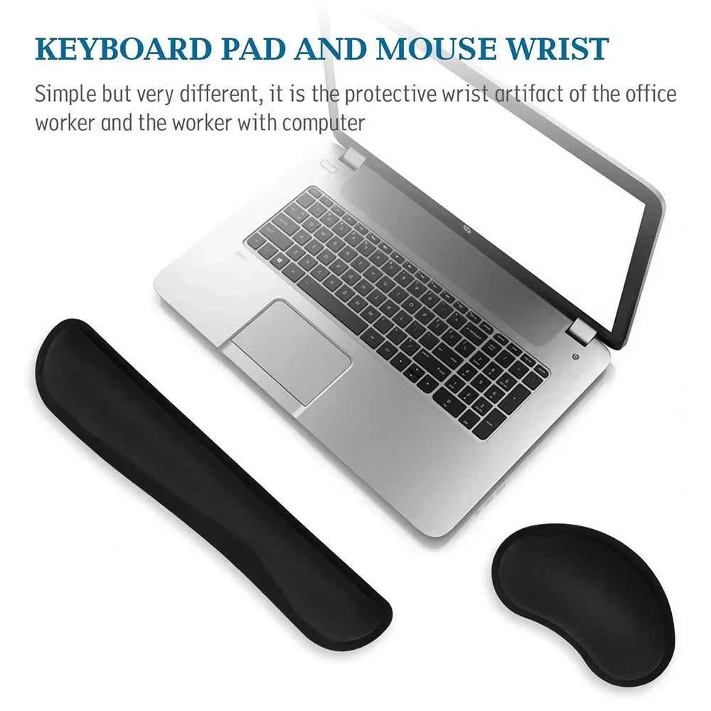 Widen Memory Foam Nonslip Mouse Pad Wrist Support Keyboard Wrist Rest Support For Office, Computer, Laptop & Mac & Comfortable Econic Blanks