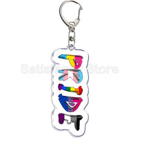 Gay Pride LGBT Rainbow Acrylic Keychain LGBTQ Transparent Double Sided Key Chain Key Ring Lesbian Keychains for Friends Gift Quick Pick Grocers