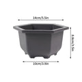 Rectangular Flowerpots Plastic Bonsai Plants Pot Square for Flower Balcony Garden Yard Landscape Bonsai Pot Trays Home Decor Quick Pick Grocers