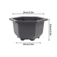Rectangular Flowerpots Plastic Bonsai Plants Pot Square for Flower Balcony Garden Yard Landscape Bonsai Pot Trays Home Decor Quick Pick Grocers