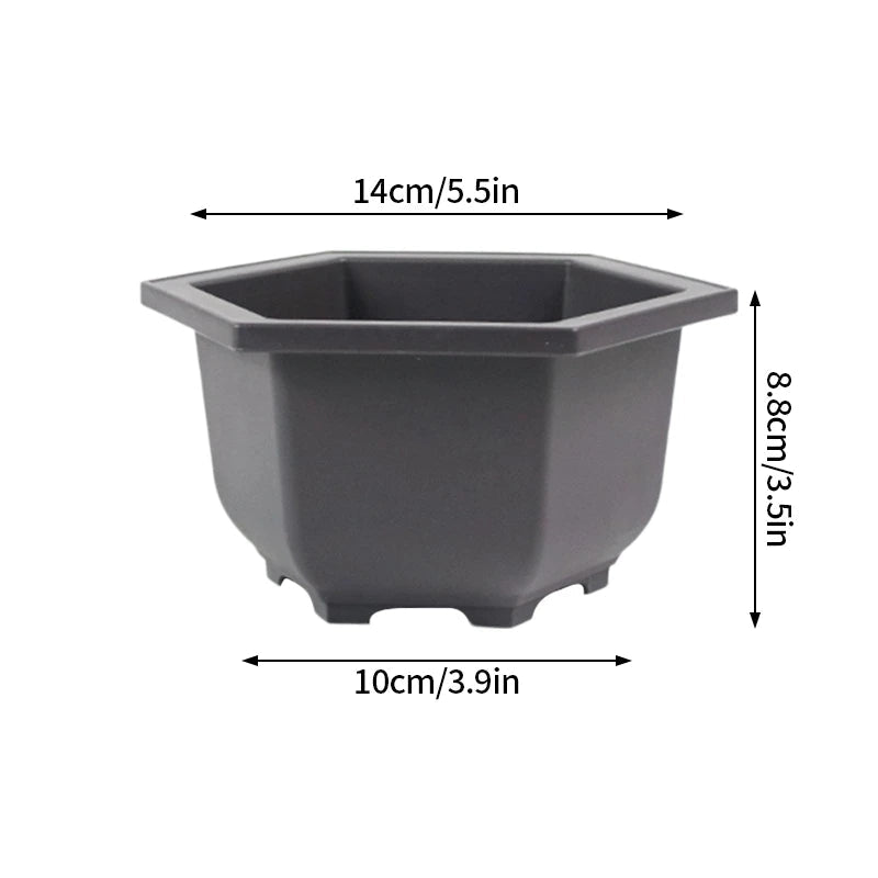Rectangular Flowerpots Plastic Bonsai Plants Pot Square for Flower Balcony Garden Yard Landscape Bonsai Pot Trays Home Decor Quick Pick Grocers