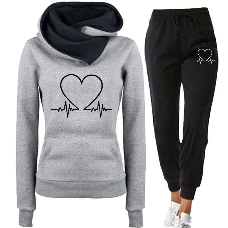 Woman Tracksuit Two Piece Set Winter Warm Hoodies+Pants Pullovers Sweatshirts Female Jogging Woman Clothing Sports Suit Outfits Quick Pick Grocers