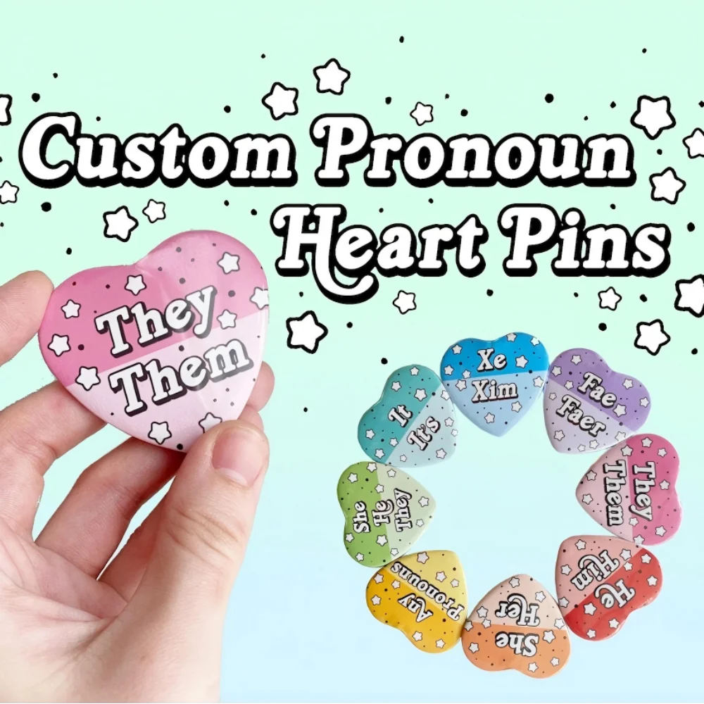 Customized Personalized Heart-Shaped Tin Badges With Text Designs And Logo Printing A Perfect Gift For Children And Loved Ones Quick Pick Grocers