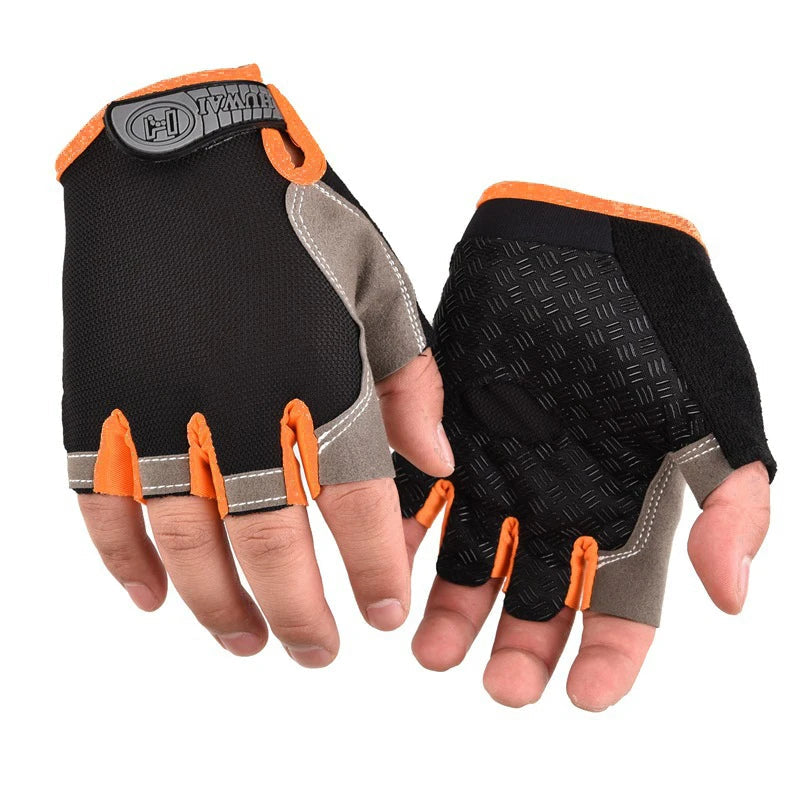 Men Cycling Bicycle Gloves Half Finger Gym Gloves Women Mitten Breathable Anti-slip Glove Fitness Sport Training Gloves Quick Pick Grocers