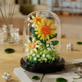 Micro particle building block bouquet handmade gift, children's puzzle toy handmade DIY sunflower desktop decoration ornament Quick Pick Grocers