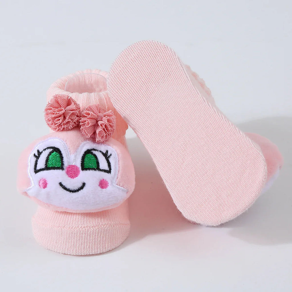 Cute Cartoon Doll Newborn Socks Spring New Baby Soft Solid Prewalker Knitted Sock For Girls Boys Infant Knitting Floor Socks Quick Pick Grocers
