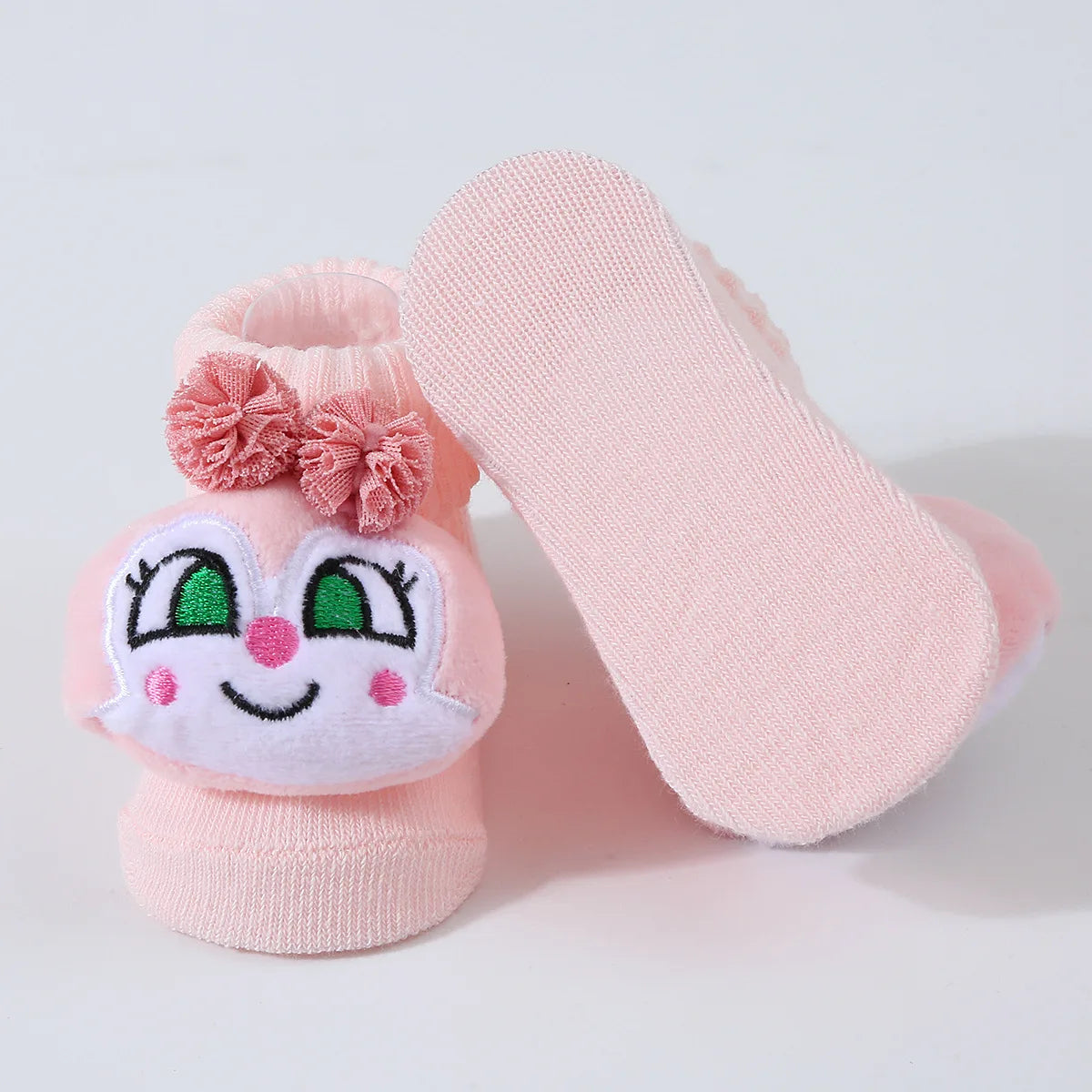 Cute Cartoon Doll Newborn Socks Spring New Baby Soft Solid Prewalker Knitted Sock For Girls Boys Infant Knitting Floor Socks Quick Pick Grocers