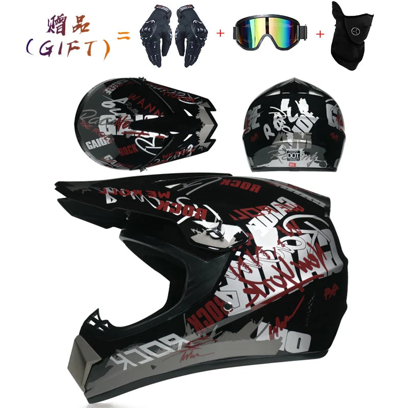 Safety Motocross Helmet Casco Motocross Bicycle Downhill Capacete ATV Cross Helmet Child Motorcycle Helmet Dot Abs 1KG Unisex