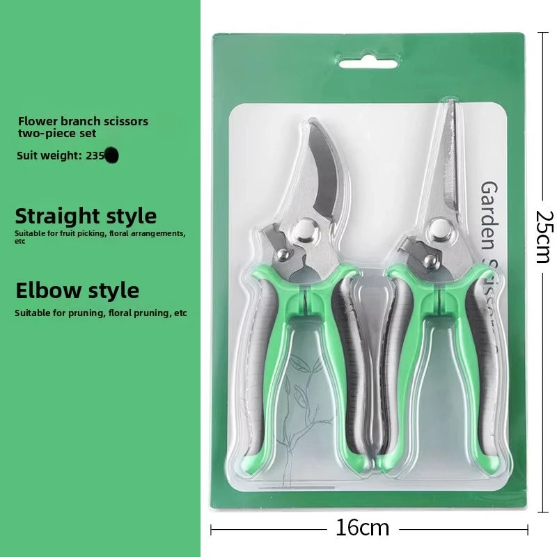 190mm Straight Head Pruning Shears Non-slip HandleStainless Steel Outils Manuels Household Bonsai Garden Scissors Pruing Shear