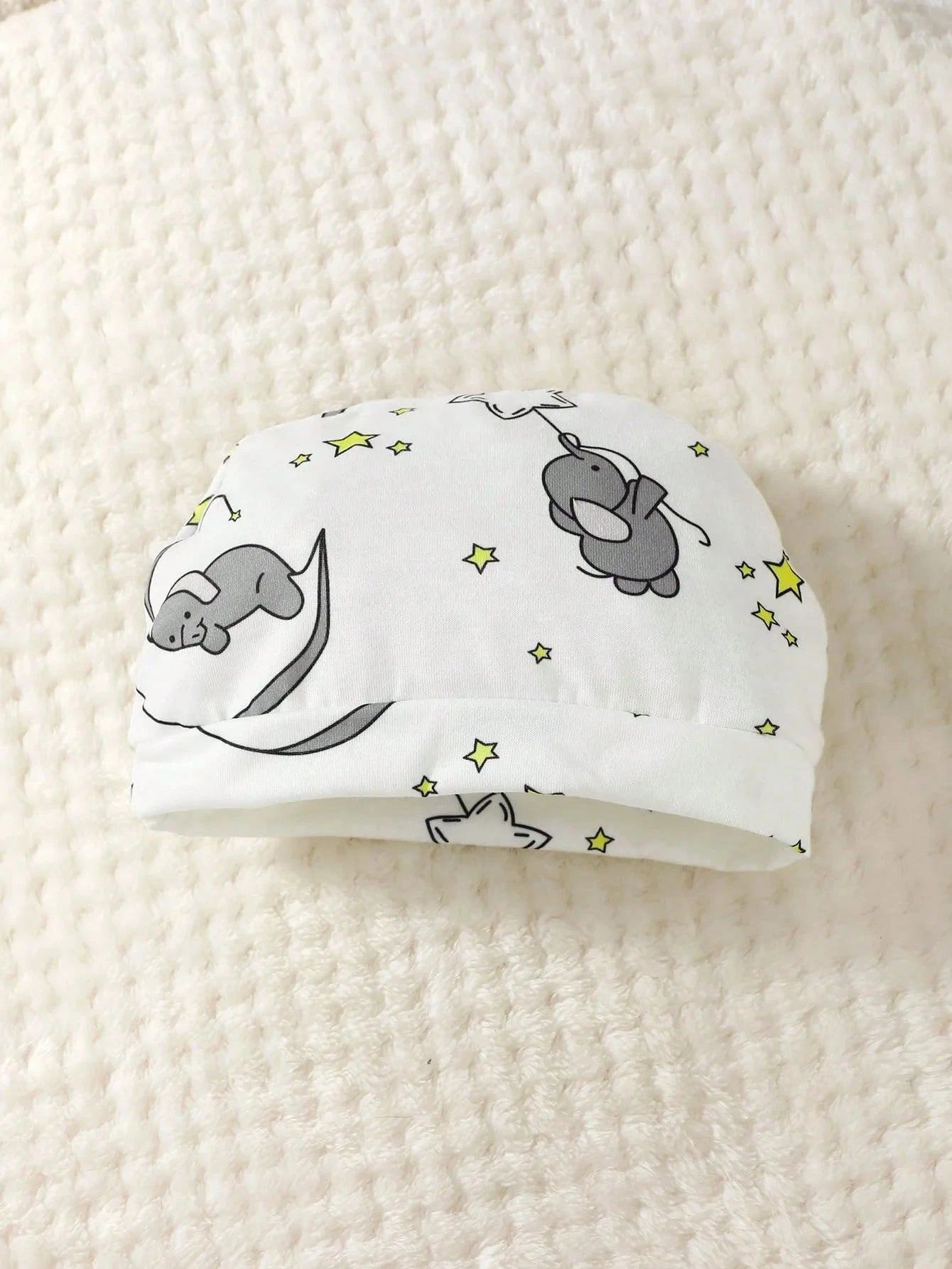 2pcs Baby Cute Cartoon Elephant Pattern Embroidery Long Sleeve Romper With Hat Econic Blanks