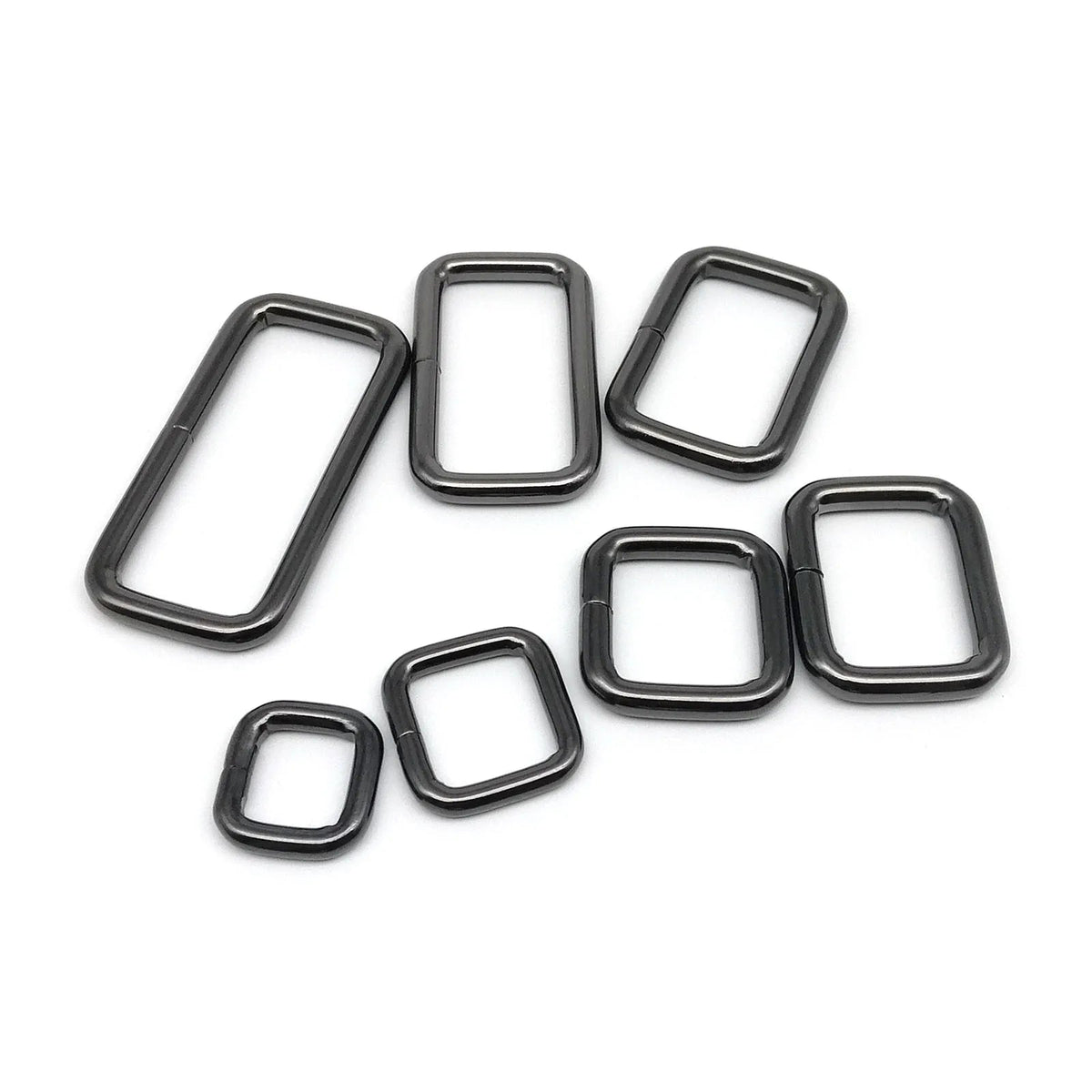 5pcs Metal Heavy Duty Thickened Leather Bag Backpack Strap Belt Web Rectangle Square Loop O D Loop Ring Buckle Clasp Repair DIY Quick Pick Grocers