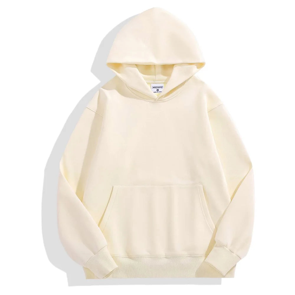 16.9oz 480gsm Heavy Weight Cotton Plus Velvet Hooded Sweater Men Thickened Tight Polar Fleece Pullover Hoodie Women Sweatshirt Econic Blanks