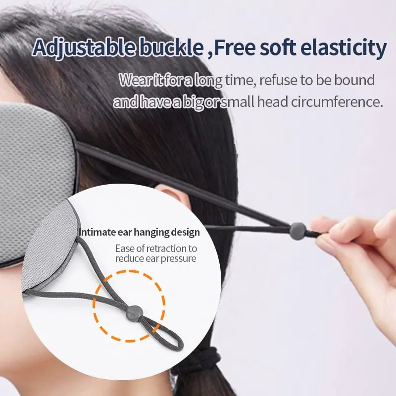 Korean Style Ice Silk Eye Mask Adjustable Warm Cool Dual Use Breathable Sleep Mask for Travel And Comfortable Light Blocking Quick Pick Grocers