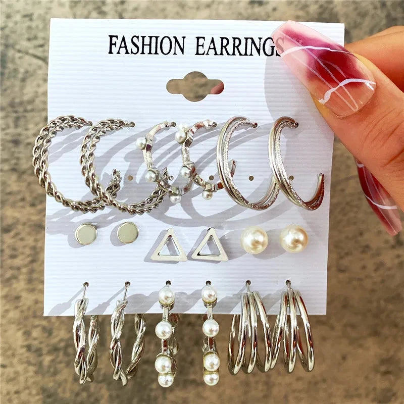 Modyle Gold Color Dangle Earrings Set Butterfly Acrylic Hollow Drop Earrings for Women Heart Hoop Earring Fashion Jewelry Gifts Econic Blanks