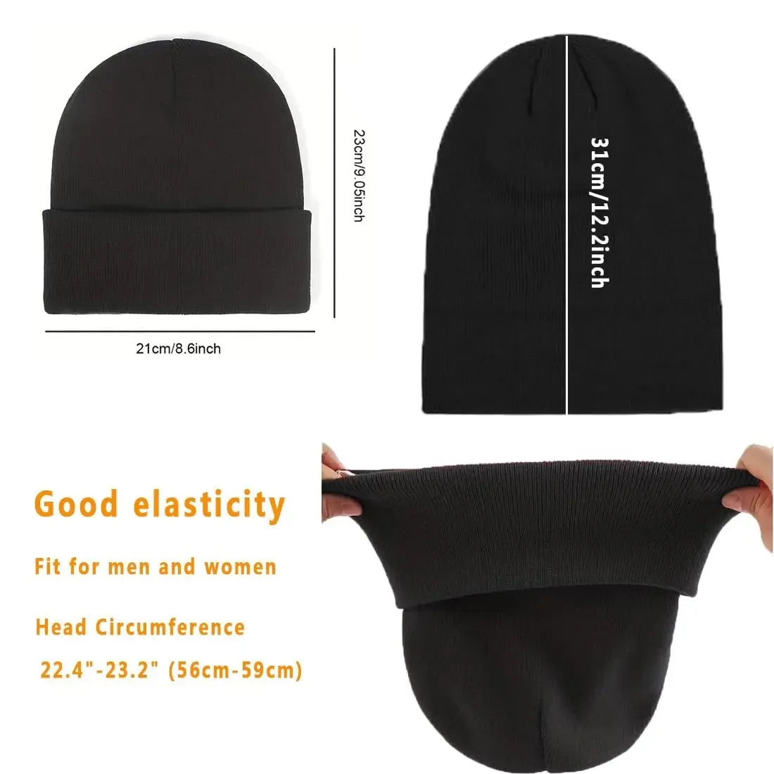 Unisex Satin Lined Beanie Hat For Women Winter Silk Lining Slouchy Warm Cuffed Skullies 2Layer Hair Cover Sleep Cap Quick Pick Grocers