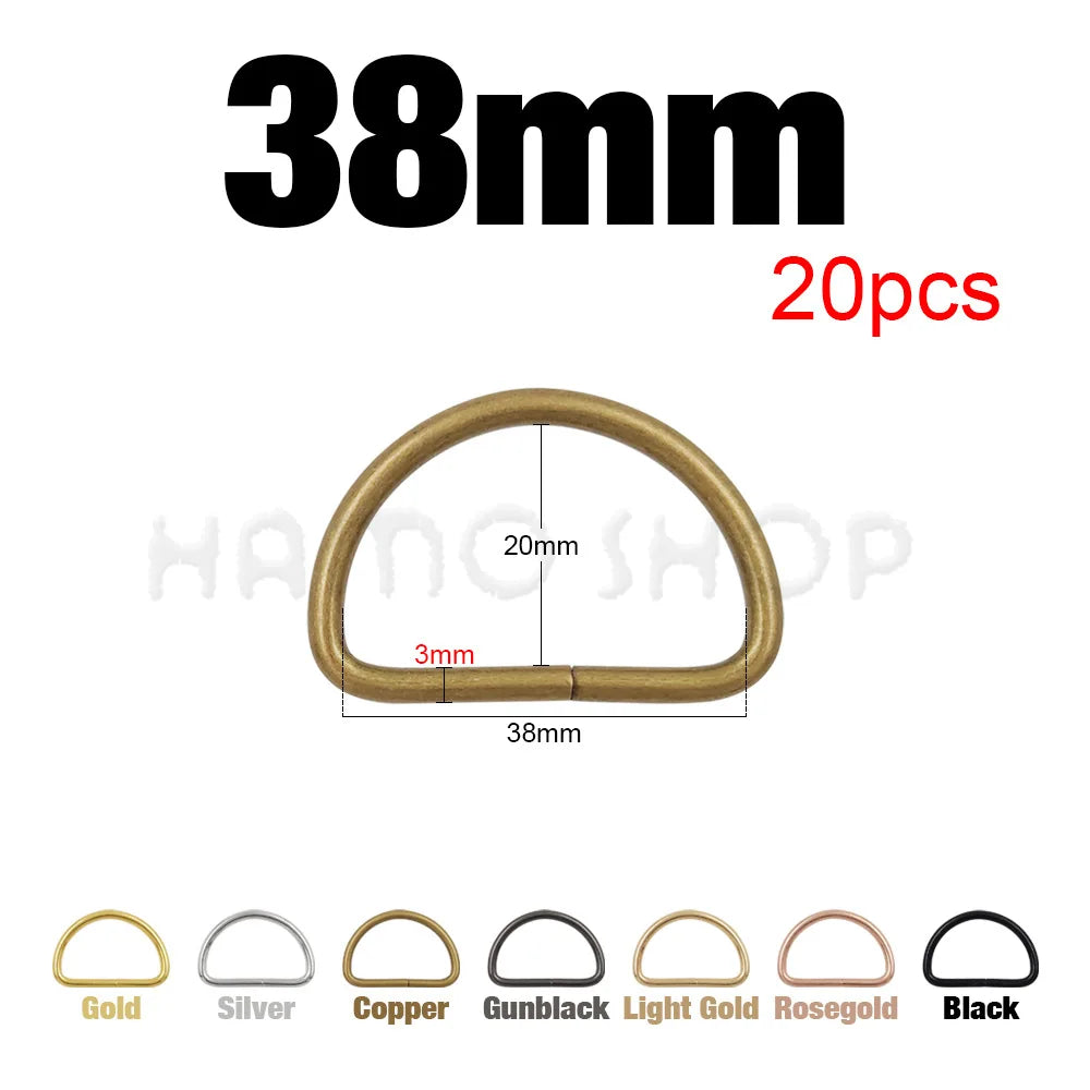 20-1000pcs Metal D Ring Adjustable Buckle Clasp For Webbing Backpacks Straps Bags Cat Dog Collar Chain Buckles DIY Accessorie Quick Pick Grocers