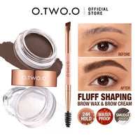 O.TWO.O Eyebrow Pomade Brow Gel Wax 2 IN 1 Waterproof Long Lasting Creamy Texture Eye Brow Tint Enhancers Cosmetics Makeup Purest Peak