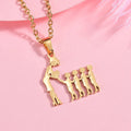 Girls Boy Children Stainless Steel Family Necklaces Mama Pendants Necklace Birthday Gifts For Women Jewelry Mother's Day Jewelry Quick Pick Grocers