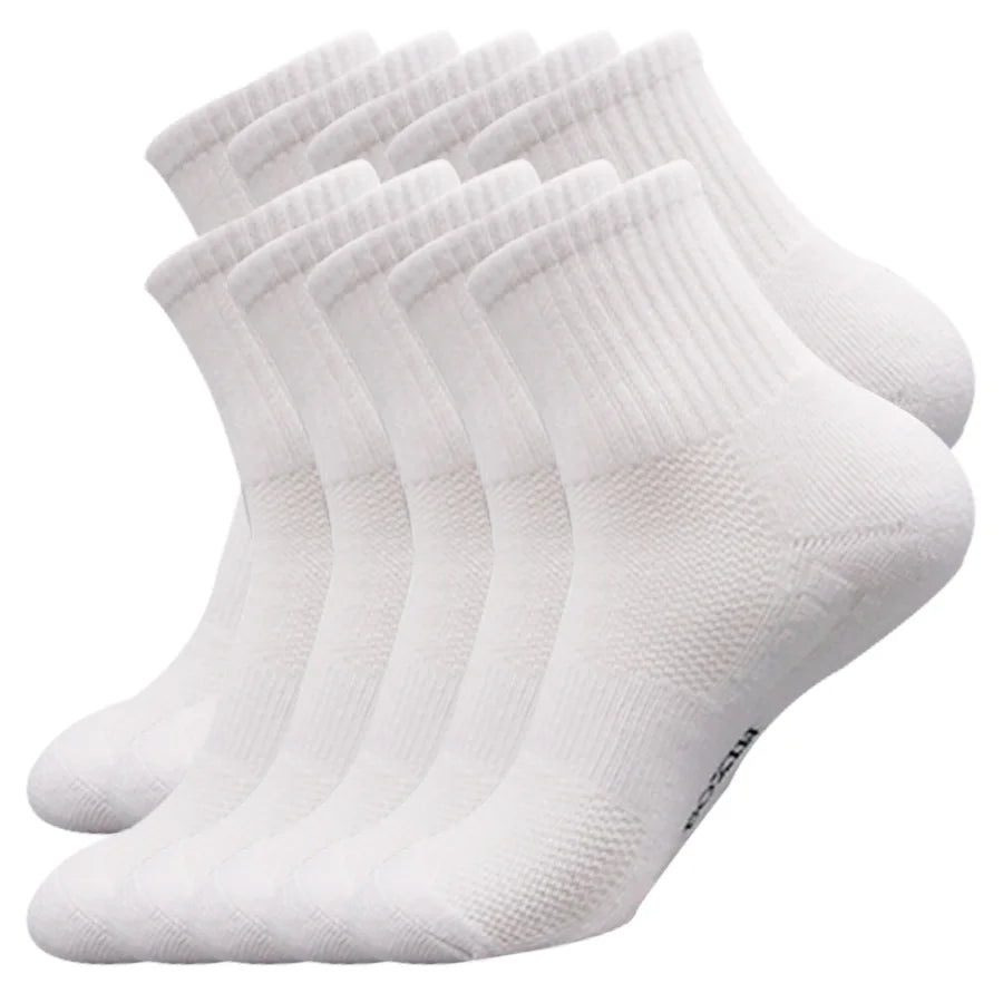 5/10/20 Pairs New Cool Men Black White Warm Socks Set Autumn Winter Male Solid Color Sport Short Socks For Men Dropshipping Quick Pick Grocers