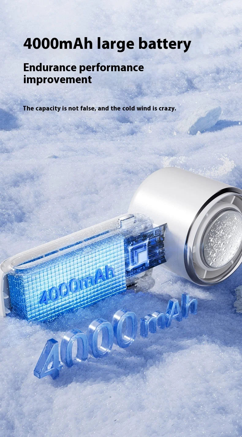 Portable Cooling Fan, 5-Speed Strong Wind Foldable Neck Hanging Fan, 9H Long Battery 4000mAh Mini Air Cooler for Travel & Outdoo Quick Pick Grocers