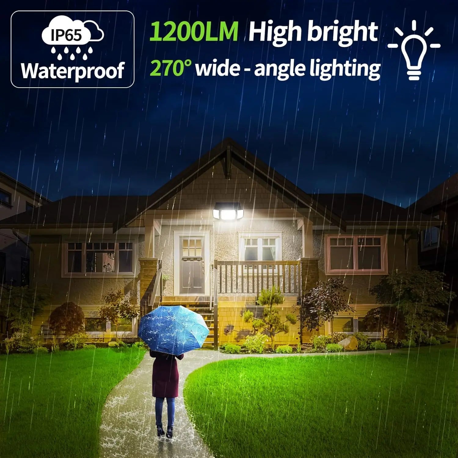 Solar Lights Outdoor with 3 Modes Motion Sensor Super Bright Wall Lamp IP65 Waterproof Street Light for Garden Yard Path Garage Quick Pick Grocers