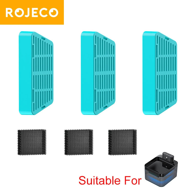 ROJECO Water Fountain Replaceable Filter For 2.2L Wireless Cat Water Foutain Filters Cats Drinkers Pet Water Purifier Filters Quick Pick Grocers