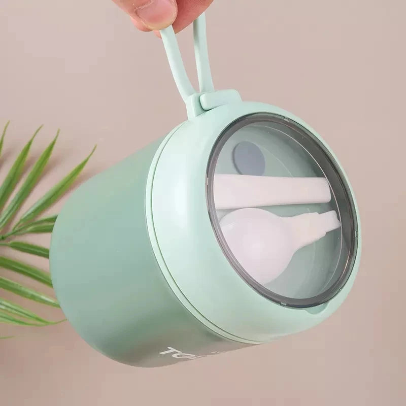 510ml Stainless Steel Lunch Box with Spoon Thermal Food Container Vaccum Cup Insulate Bento Box Thermos Soup Cup For Kids School Quick Pick Grocers