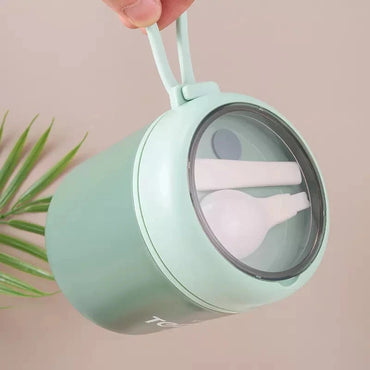 510ml Stainless Steel Lunch Box with Spoon Thermal Food Container Vaccum Cup Insulate Bento Box Thermos Soup Cup For Kids School Quick Pick Grocers