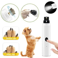 New Electric Pet Nail Grinder – USB Rechargeable LED Dog & Cat Clippers Econic Blanks
