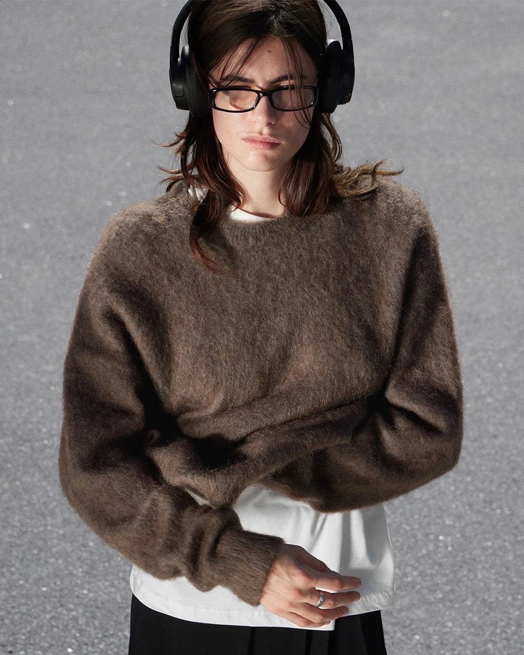 Hirsionsan Basic O Neck Basic Sleeve Sweater Women 2025 Oversized Short Knitted Wool Pullover Female Casual Thick Warm Soft Tops Quick Pick Grocers