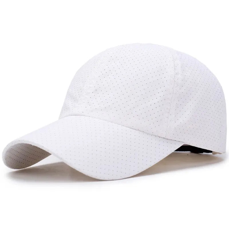 Hat Men Spring Summer Solid Color Mesh Cap Baseball Cap Women Autumn Korean Edition Sunscreen Hat Mesh Breathable Peaked Cap Quick Pick Grocers