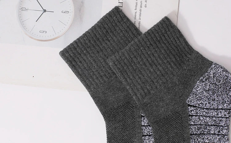 6 pairs Outdoor sports socks Thickened towel bottomed hiking socks Sweat-absorbing short tube sports running socks Men Socks Quick Pick Grocers