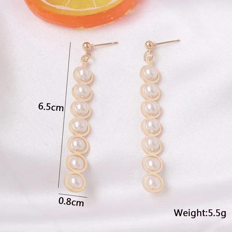 Pure White Women's Dangle Earrings Blooming Flower Acrylic Enamel Butterfly Imitation Pearl Heart Hanging Earrings Elegant brinc Econic Blanks