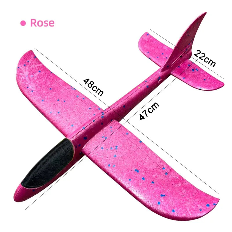 48cm Large EPP Foam Hand Throwing Aircraft Toys Gyratory Stunt Pressure Resistant Model Aircraft Outdoor For Boys Children Gift Quick Pick Grocers