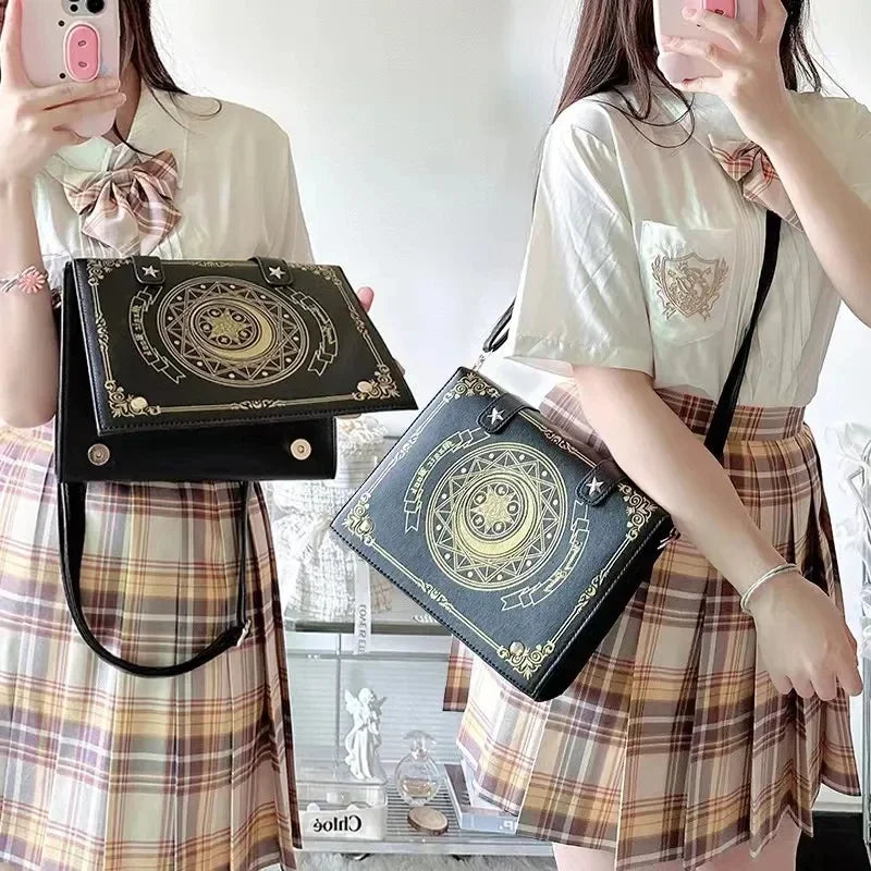 Y2K Korean Gothic Square Black Shoulder Bag Harajuku Vintage Aesthetic Purses Luxury Designer Handbags Messenger Tote Bags Women Quick Pick Grocers