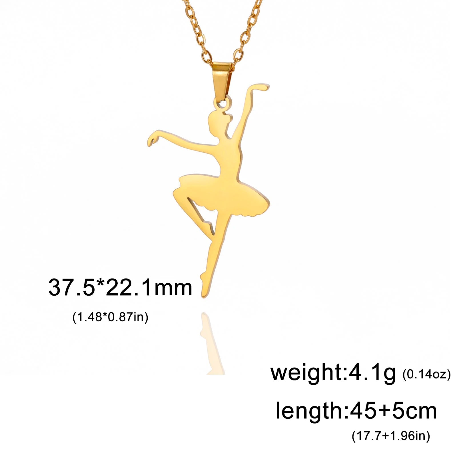 Rhythmic Gymnastics Necklace Women Trend 2025 Gymnast Stainless Steel Jewelry BFF Dancer Girl Sport Accessories Mother Day Gift Quick Pick Grocers