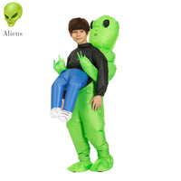 ET-Aliens Inflatable Costume Scary Monster Cosplay For Adult Kids Thanksgiving Christmas Party Festival Stage Children Clothing Quick Pick Grocers