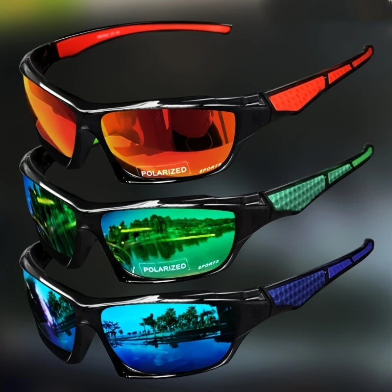 1/3PCS Sports Polarized Sunglasses for Men Lightweight Night Vision Male Shades Cycling Driving Fishing Fashion Mirror Sunglass Quick Pick Grocers